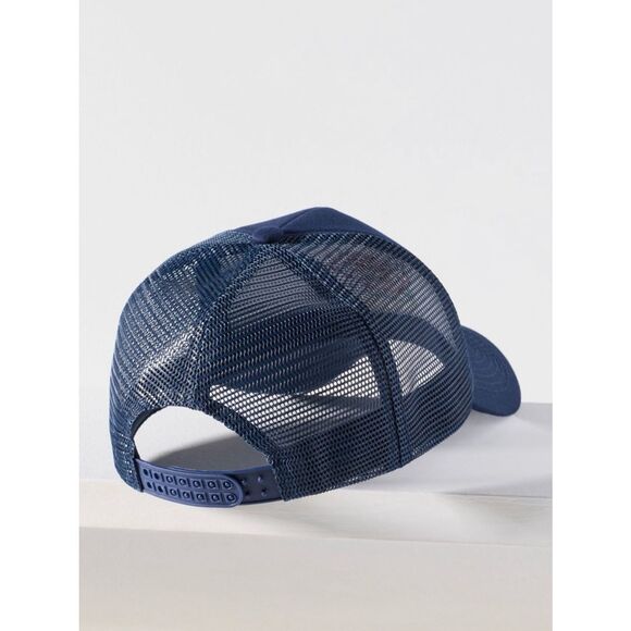 NWT Anthropologie Trucker Hat Worn/West Athletic Club Blue
